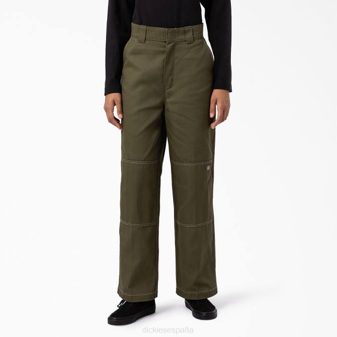 pantalones de corte relajado con doble rodilla mujer Dickies regular N8N01855 vestir