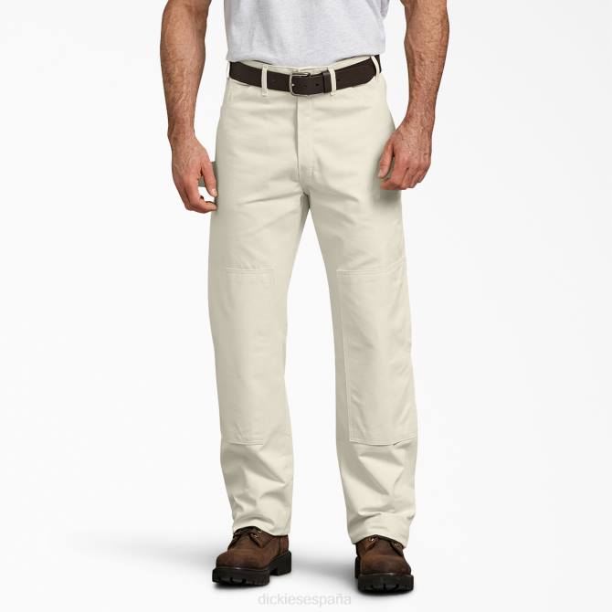 pantalones de pintor utilitarios con doble rodilla hombres Dickies beige natural (nt) N8N0159 vestir