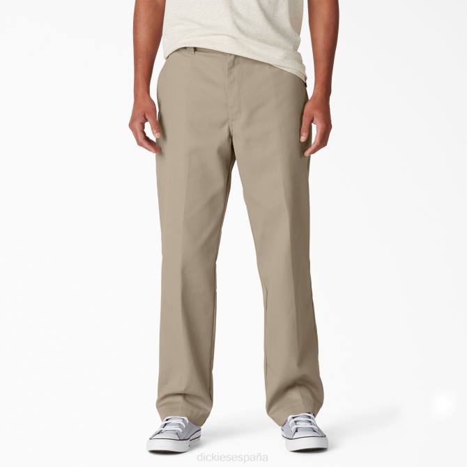 pantalones de sarga de ajuste regular de skate hombres Dickies arena del desierto (ds) N8N057 vestir