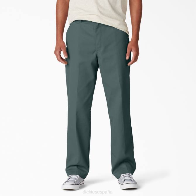pantalones de sarga de ajuste regular de skate hombres Dickies lincoln verde (ln) N8N059 vestir