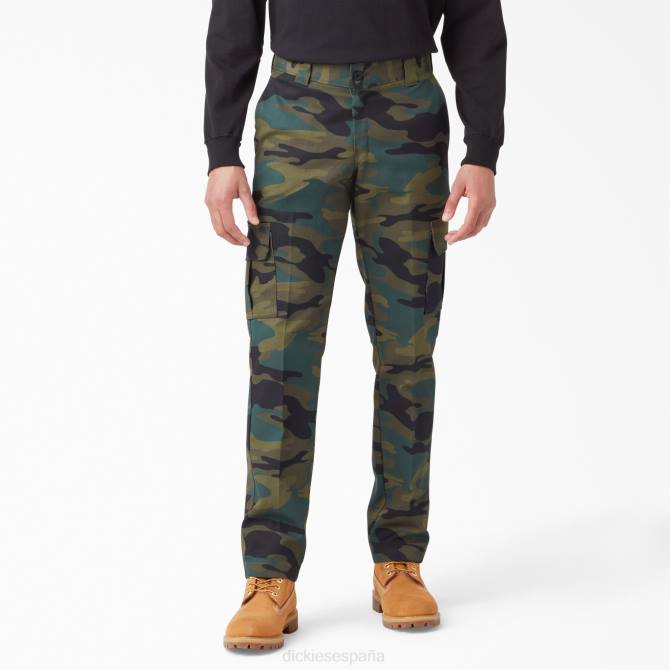 pantalones cargo ajustados hombres Dickies camuflaje verde cazador (hrc) N8N076 vestir