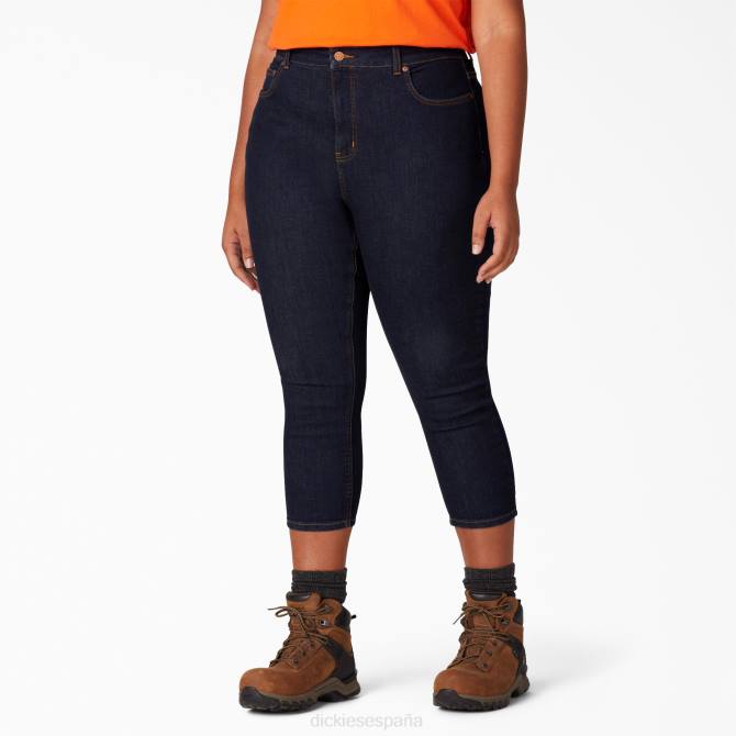 capri plus forma perfecta mujer Dickies azul índigo aclarado (rnb) N8N01901 vestir