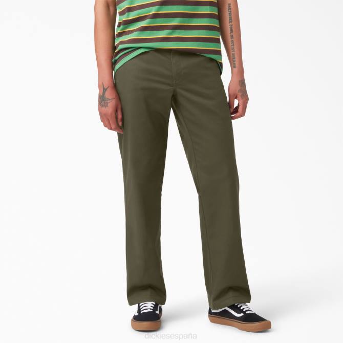 jeans utilitarios vincent alvarez hombres Dickies verde militar (ml) N8N0319 vestir