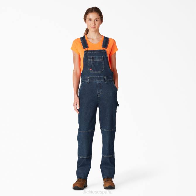 overol cálido con doble rodilla mujer Dickies azul medio lavado a la piedra (msw) N8N01692 vestir