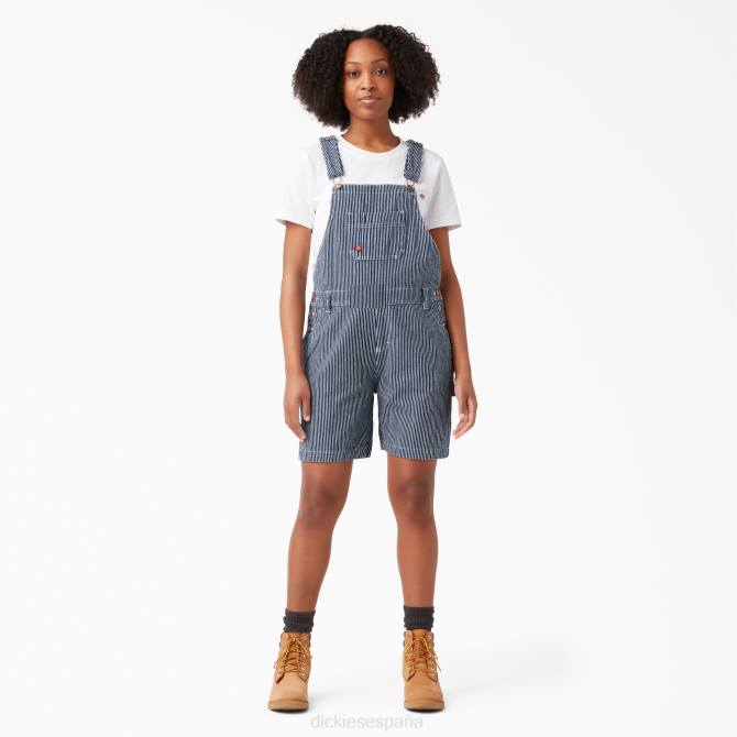 culotte con tirantes 7" mujer Dickies franja de nogal enjuagada (rhs) N8N01927 vestir