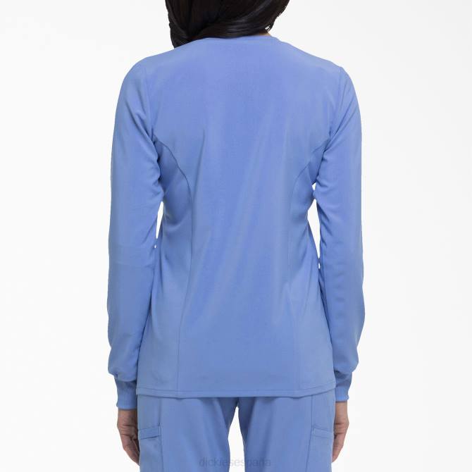 Chaqueta médica eds essentials con corchetes en el frente mujer Dickies azul cielo (cbl) N8N02579 vestir