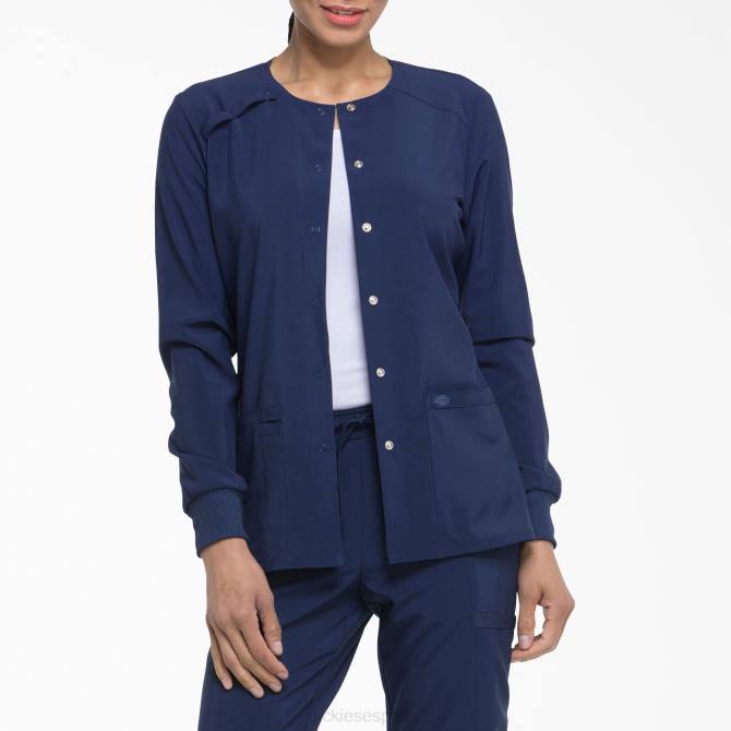 Chaqueta médica eds essentials con corchetes en el frente mujer Dickies azul marino (nyps) N8N02582 vestir