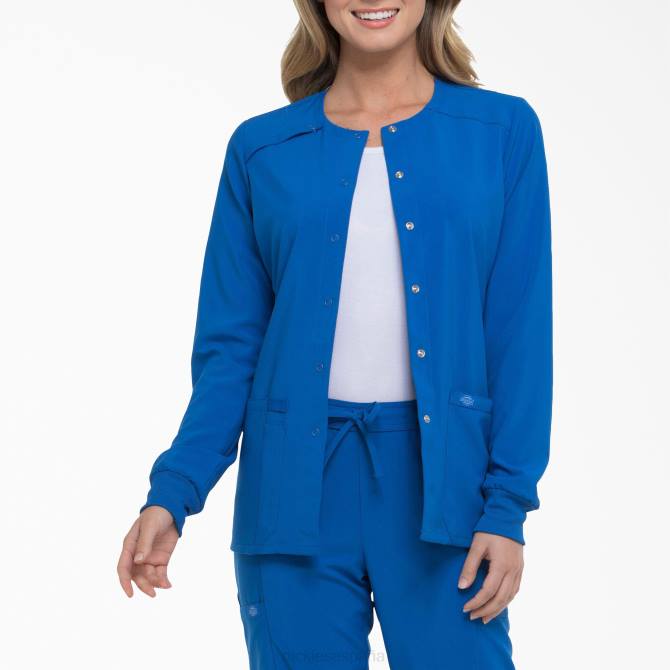 Chaqueta médica eds essentials con corchetes en el frente mujer Dickies azul rey (rb) N8N02584 vestir