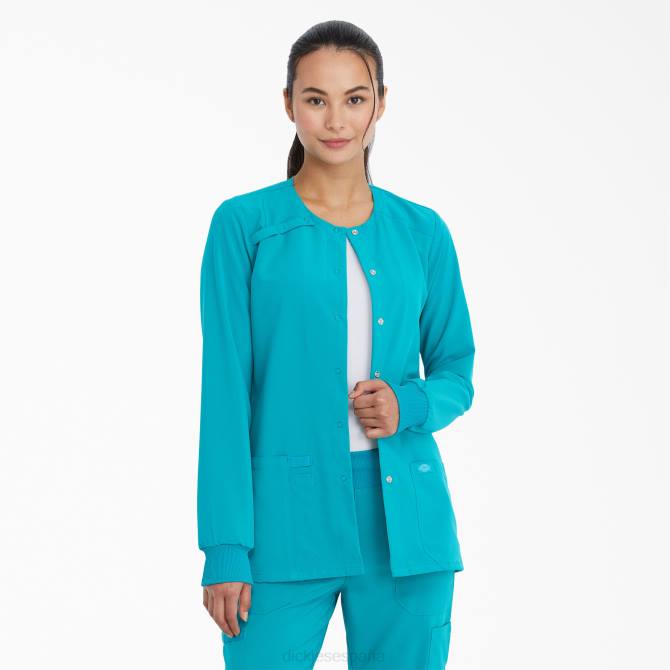 Chaqueta médica eds essentials con corchetes en el frente mujer Dickies azul turquesa (tlb) N8N02585 vestir