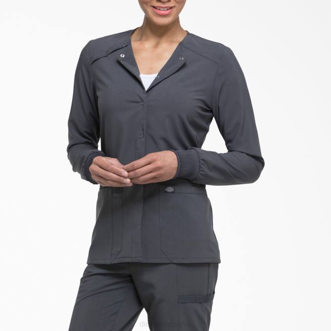 Chaqueta médica eds essentials con corchetes en el frente mujer Dickies gris peltre (banco) N8N02583 vestir