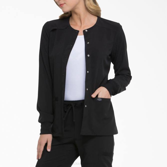 Chaqueta médica eds essentials con corchetes en el frente mujer Dickies negro (negro) N8N02578 vestir