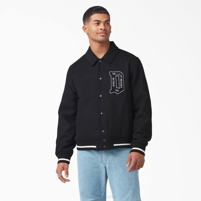 chaqueta universitaria hombres Dickies negro (bkx) N8N01085 vestir