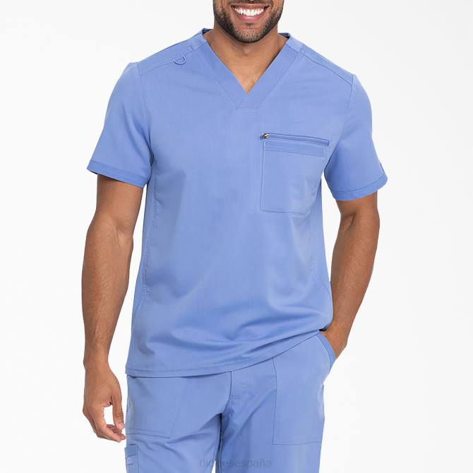 blusa médica Balance con cuello en V hombres Dickies azul cielo (cbl) N8N01362 vestir