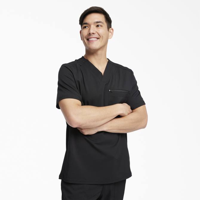 blusa médica Balance con cuello en V hombres Dickies negro (negro) N8N01361 vestir