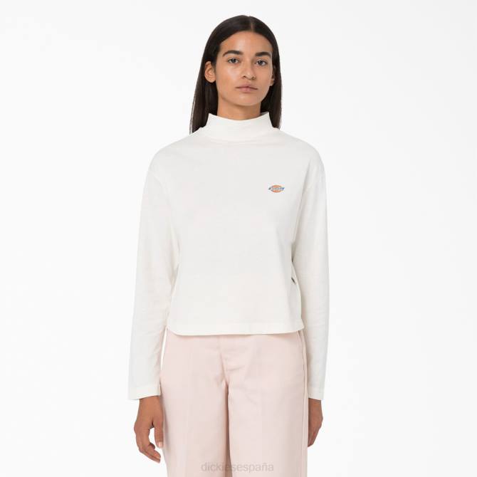 playera de manga larga con cuello alto Mapleton mujer Dickies blanco (wh) N8N01987 vestir