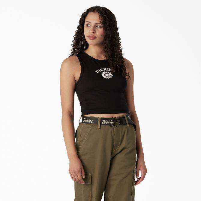 camiseta sin mangas corta con gráfico mujer Dickies negro (kbk) N8N02112 vestir