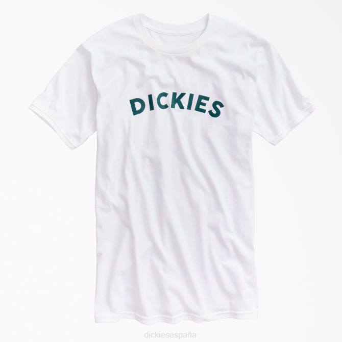bloque de texto camiseta gráfica hombres Dickies blanco (wh) N8N0908 vestir