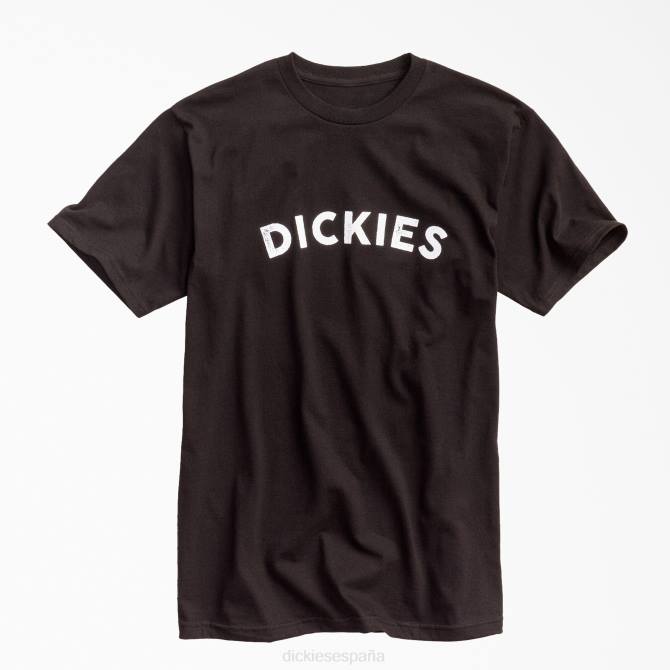 bloque de texto camiseta gráfica hombres Dickies negro (kbk) N8N0907 vestir