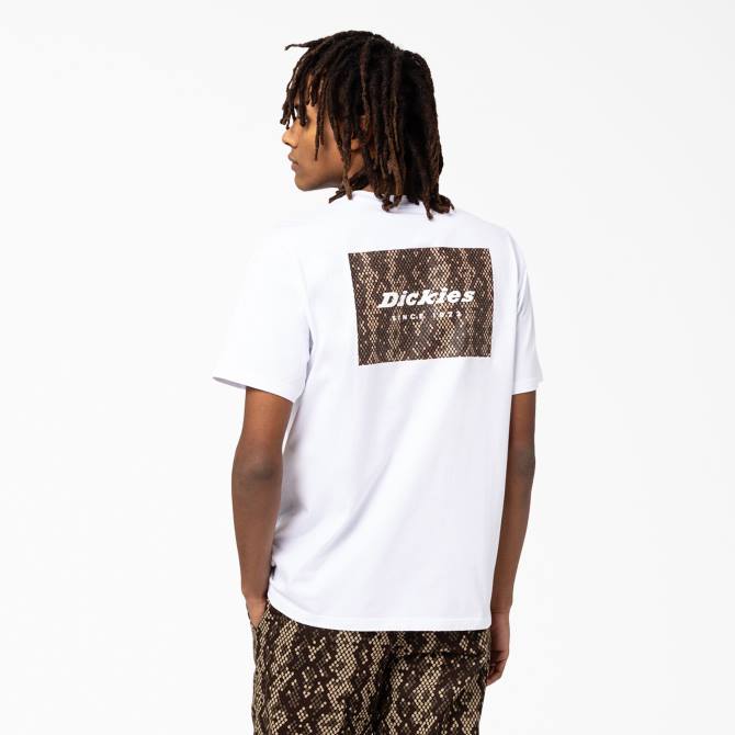 caja de camden camiseta gráfica hombres Dickies blanco (wh) N8N0888 vestir