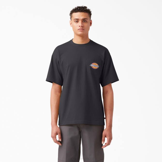 camiseta con bolsillo del logo en el pecho hombres Dickies negro (kbk) N8N0896 vestir