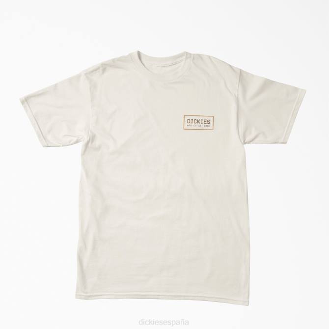 fabricante camiseta gráfica con logo de caja hombres Dickies blanco (wh) N8N0787 vestir