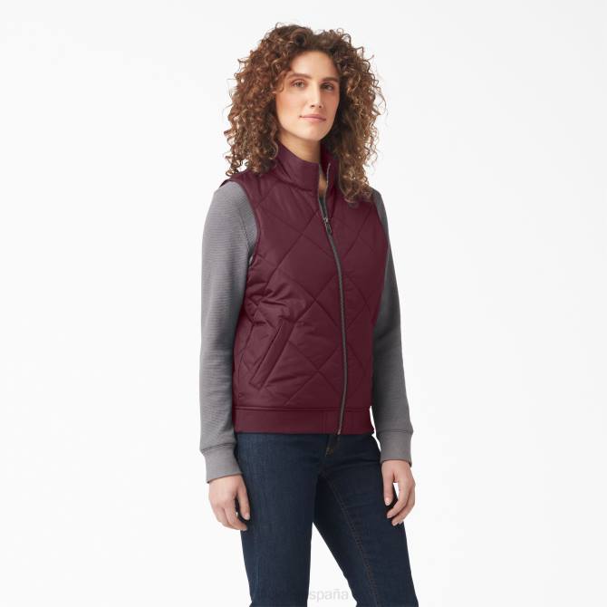 chaleco acolchado mujer Dickies burdeos (por) N8N02296 vestir