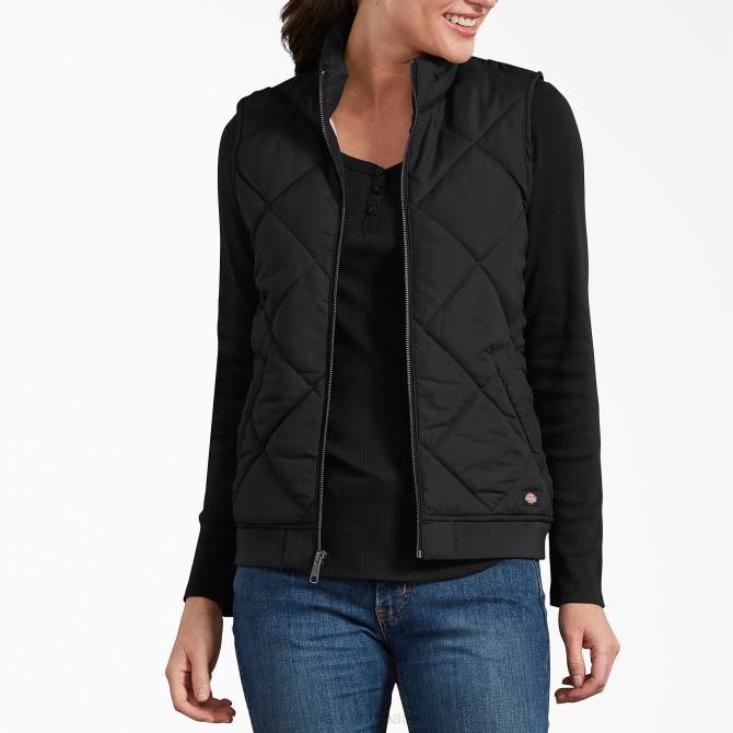 chaleco acolchado mujer Dickies negro (negro) N8N02295 vestir