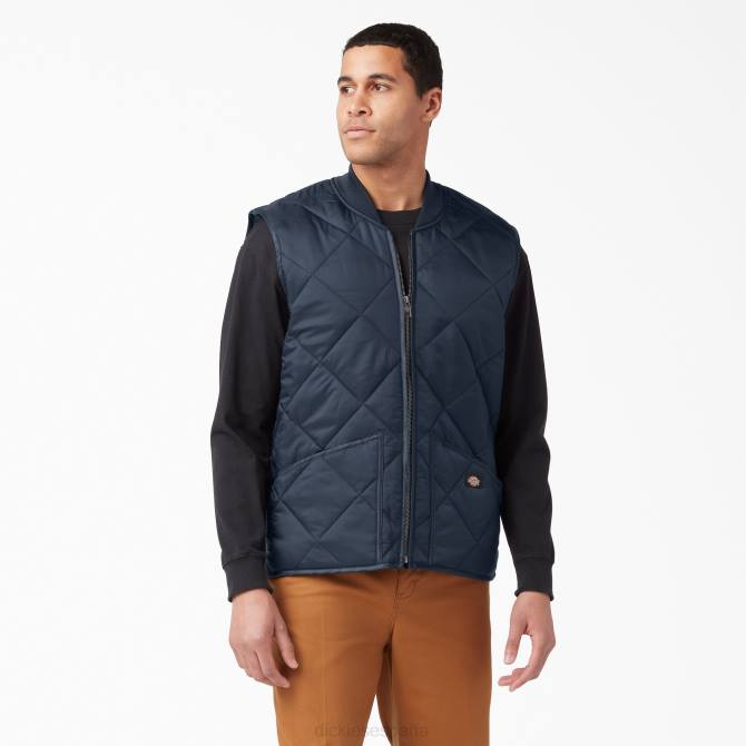 chaleco capitonado con rombos hombres Dickies azul marino oscuro (dn) N8N01023 vestir