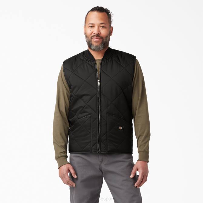 chaleco capitonado con rombos hombres Dickies negro (negro) N8N01022 vestir