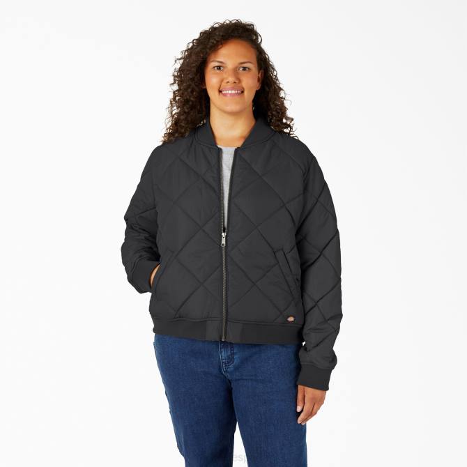 chaqueta bomber acolchada plus mujer Dickies negro (negro) N8N02363 vestir