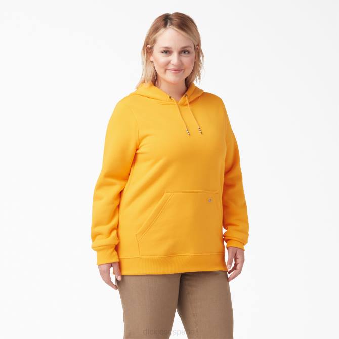jersey grueso con logo en la manga mujer Dickies amarillo radiante (r2y) N8N02351 vestir