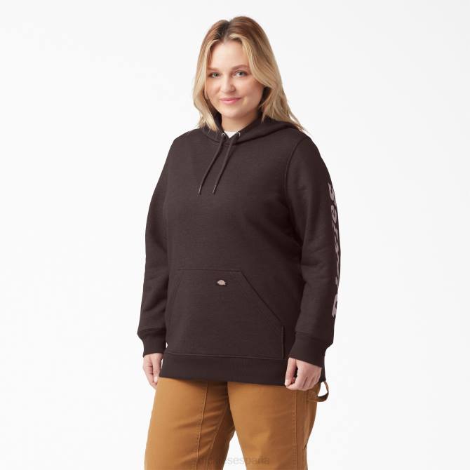 jersey grueso con logo en la manga mujer Dickies brezo marrón chocolate (cbh) N8N02342 vestir