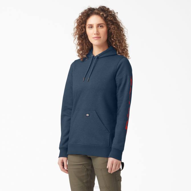 jersey pesado con logo en la manga mujer Dickies azul marino brezo (nvh) N8N02310 vestir