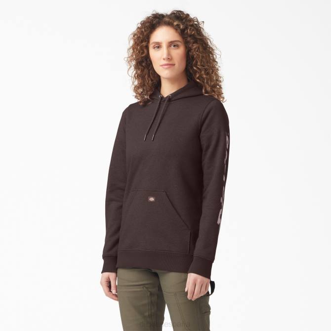 jersey pesado con logo en la manga mujer Dickies brezo marrón chocolate (cbh) N8N02303 vestir