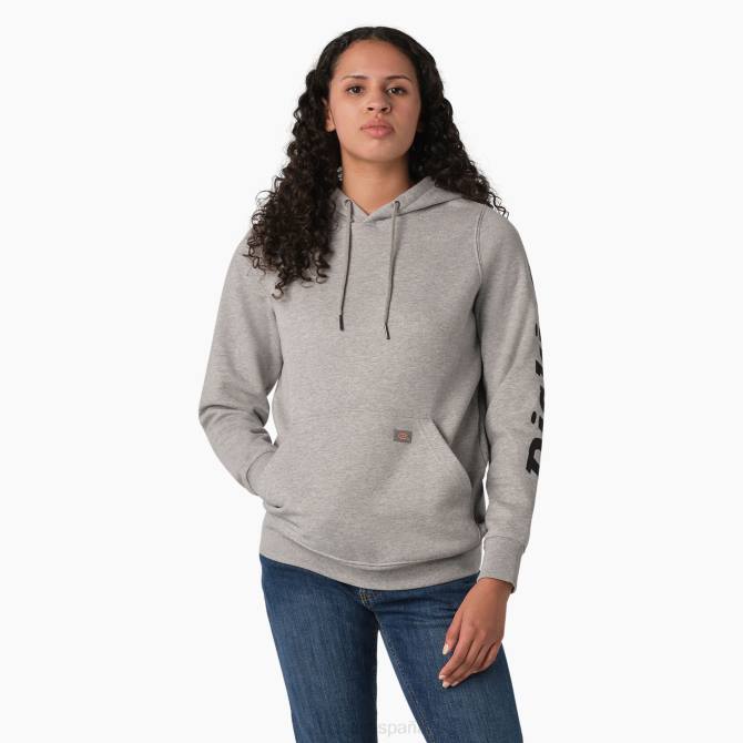 jersey pesado con logo en la manga mujer Dickies gris jaspeado (hg) N8N02306 vestir