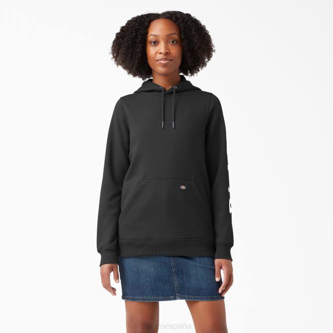 jersey pesado con logo en la manga mujer Dickies negro (kbk) N8N02307 vestir