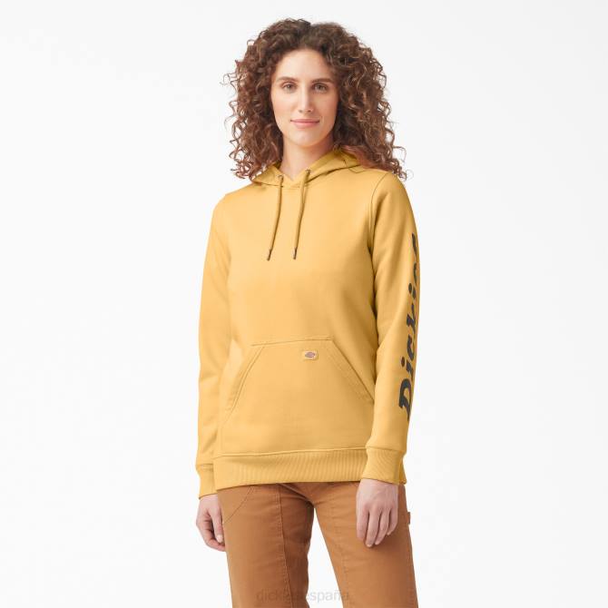 jersey pesado con logo en la manga mujer Dickies resplandor naranja (og3) N8N02311 vestir