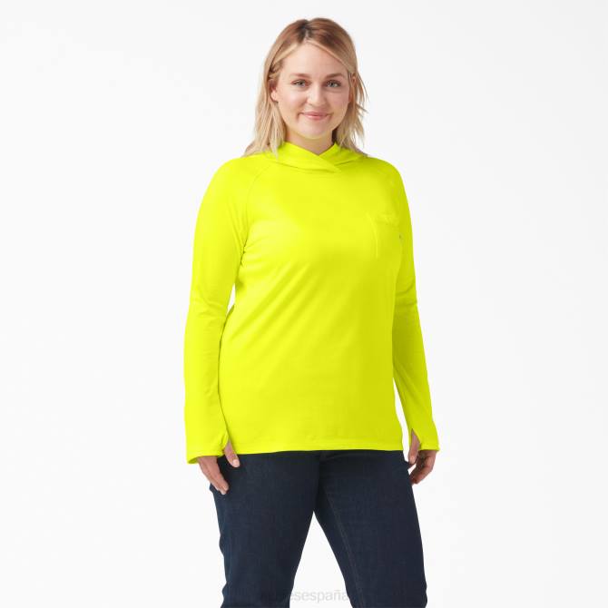 playera solar con rendimiento de refrigeración plus mujer Dickies amarillo brillante (bwd) N8N01642 vestir